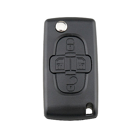 Carcasa Navaja Llave Control Telemando Peugeot 807 4 Botones (HU83)