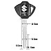 Llave Porta Chip Suzuki Moto Contacto Arranque Dr Dl Gsf Gsr Gsx Negra (SZ17)