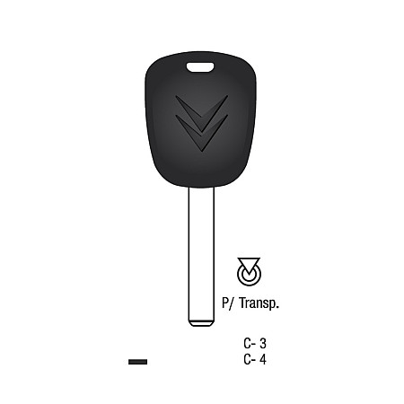 Llave Porta Chip Citroen Mapa C3 C4