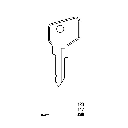 Llave Sólida Fiat 128 147 Baul