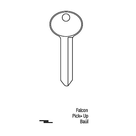 Llave Sólida Ford Falcon Baul