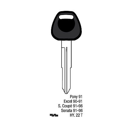 Llave Sólida Hyundai Pony Excel Coupe Sonata HY22T