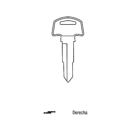 Llave Sólida Dentada Moto Honda Corta Metal Derecha