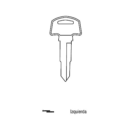 Llave Sólida Dentada Moto Honda Corta Metal Izquierda