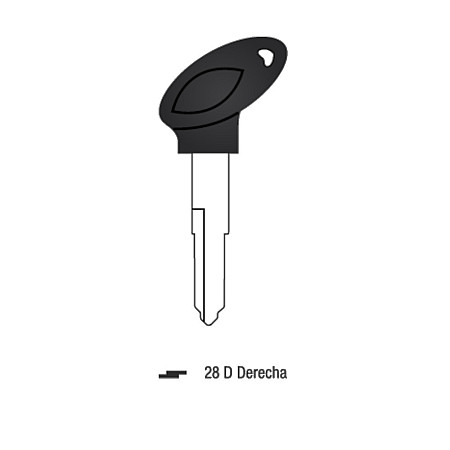 Llave Sólida Dentada Moto Motomel 28T Derecha