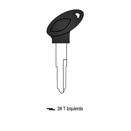 Llave Sólida Dentada Moto Motomel 28T Izquierda