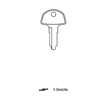 Llave Sólida Metal Dentada Moto Suzuki 4 Derecha