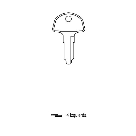 Llave Sólida Metal Dentada Moto Suzuki 4 Izquierda