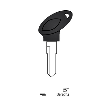 Llave Sólida Dentada Moto Gilera 25T Derecha