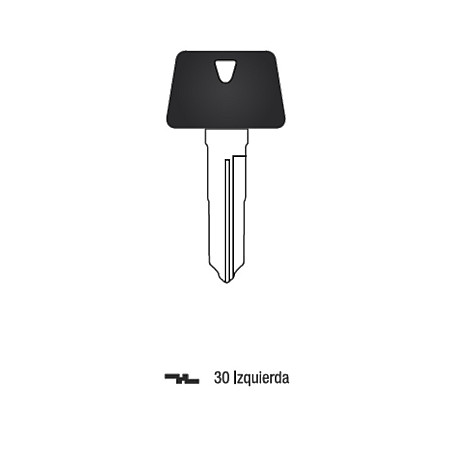 Llave Sólida Dentada Moto Yamaha 30 Izquierda