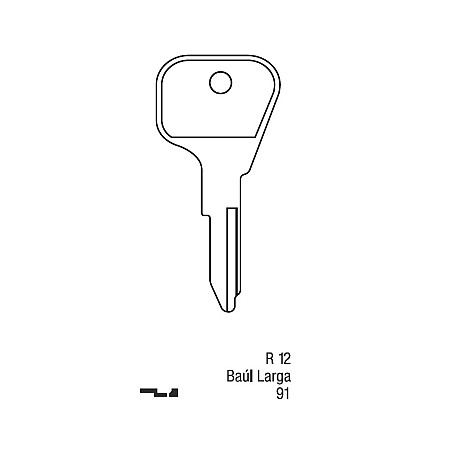 Llave Sólida Renault R12 Baul Larga 91