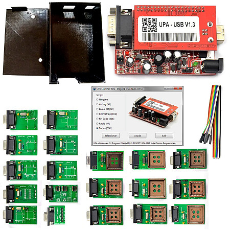 UPA USB 1.3 Programador + 19 Adaptadores EEPROM y Micro + Scripts